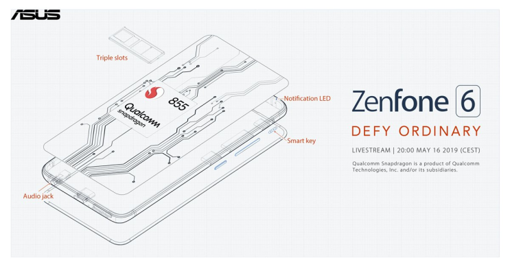 Asus ZenFone 6 יגיע עם סוללת 5,000mAh ומצלמת 48 מגה פיקסל